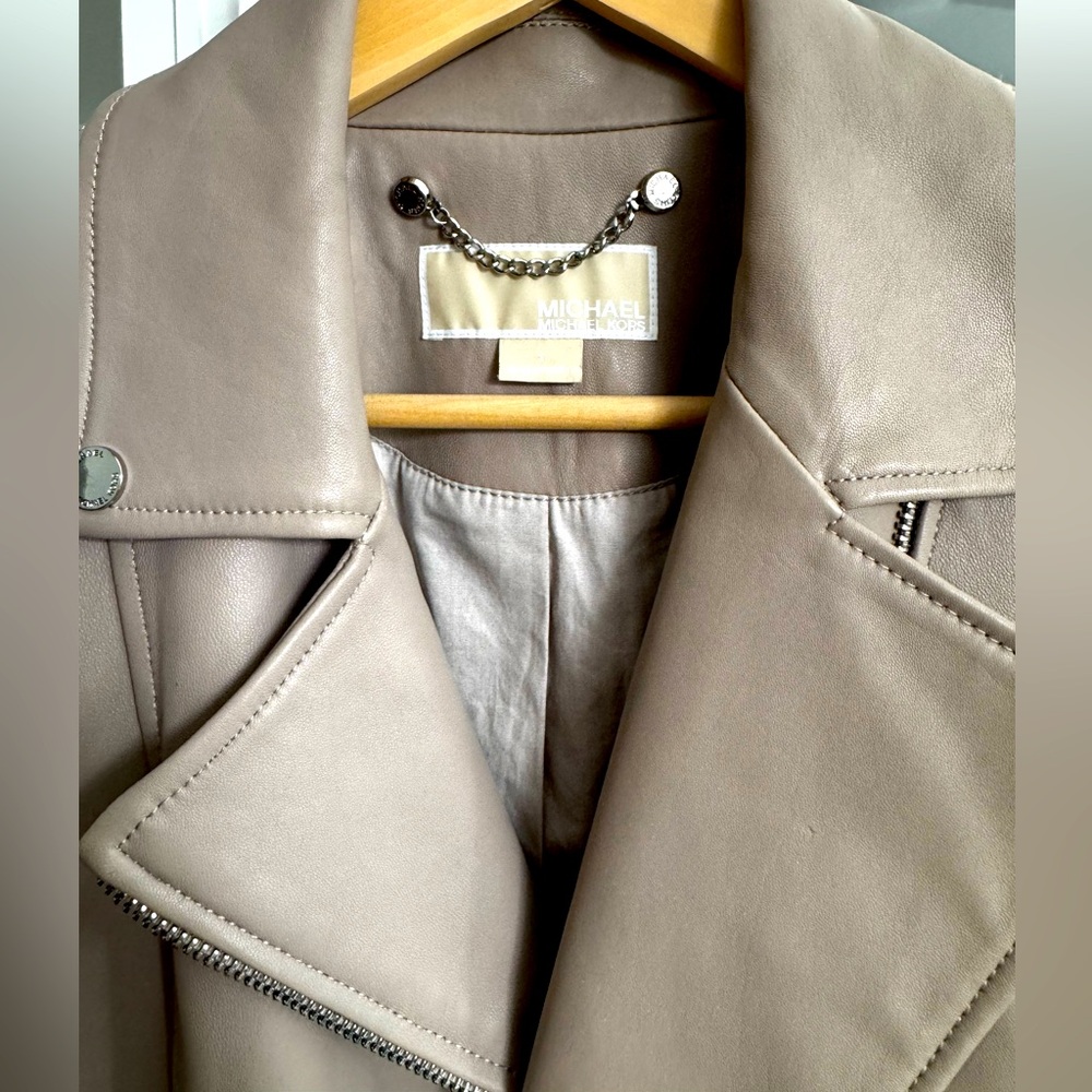 Michael Kors Leather Motto Jacket